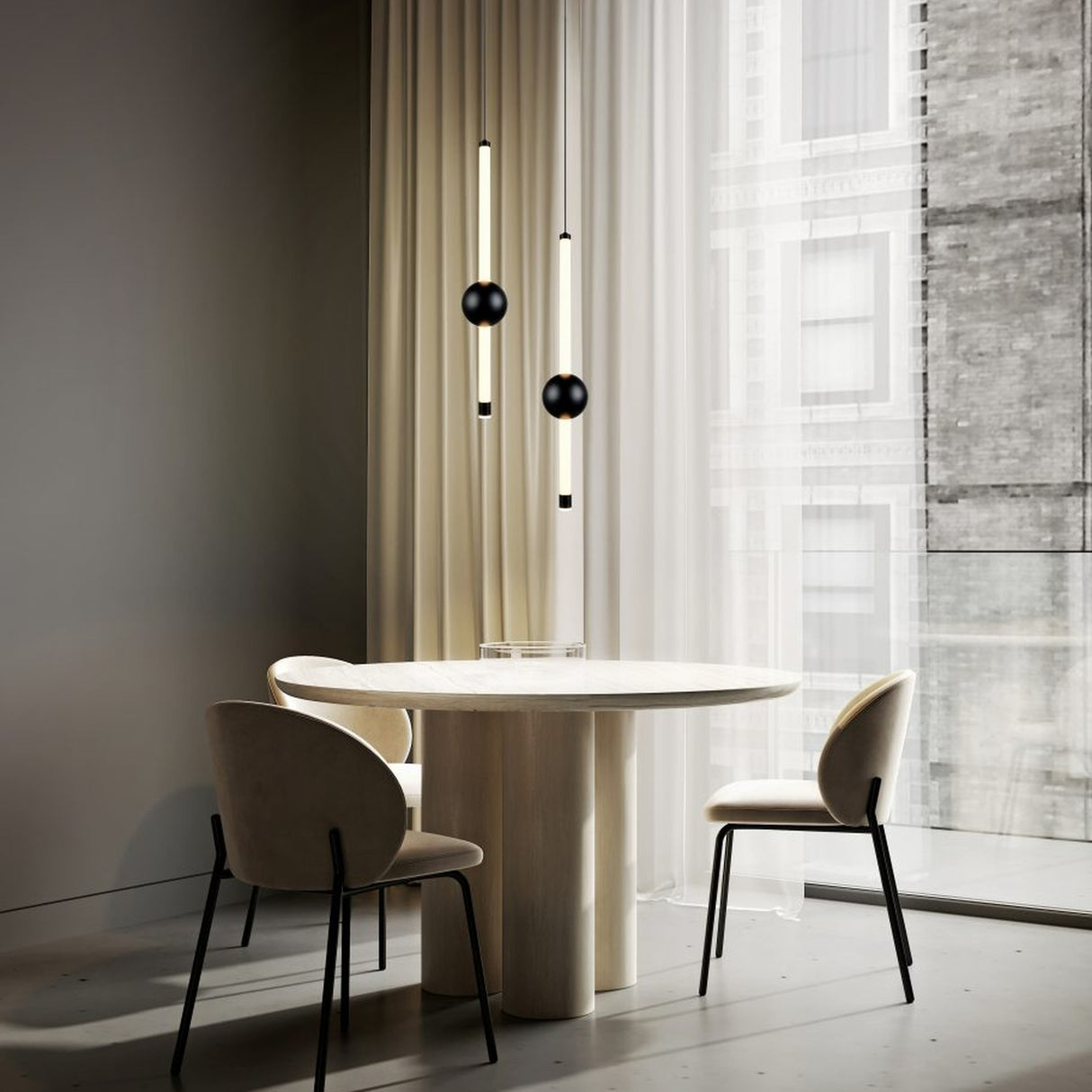 Melita LED Globe Pendant – Matt Black