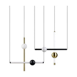 Melita 3 Light LED Glass Chandelier – Black & Gold