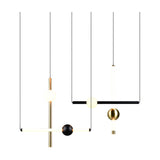 Melita 3 Light LED Glass Chandelier – Black & Gold