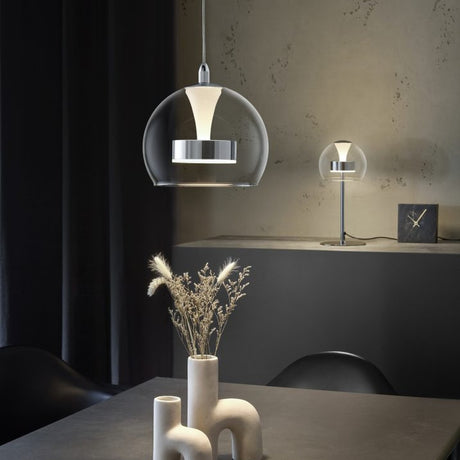 Flynt LED Globe Pendant – Chrome