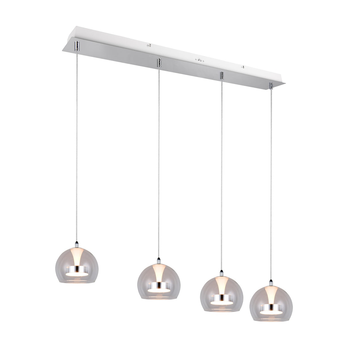 Flynt 4 Light LED Globe Chandelier – Chrome