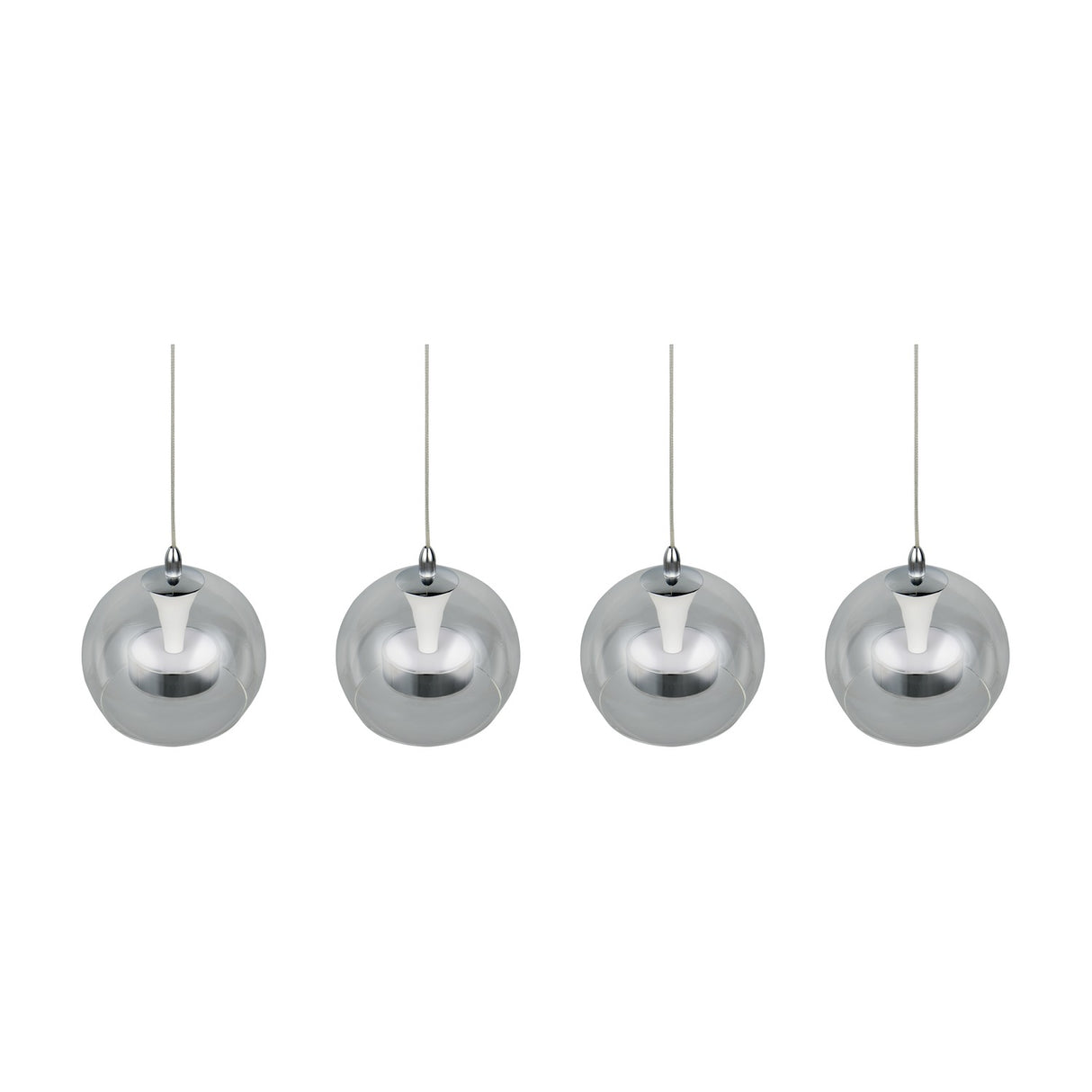 Flynt 4 Light LED Globe Chandelier – Chrome
