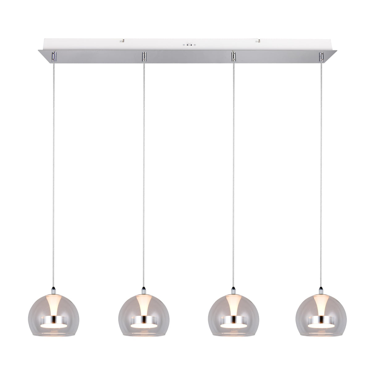 Flynt 4 Light LED Globe Chandelier – Chrome