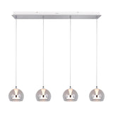 Flynt 4 Light LED Globe Chandelier – Chrome