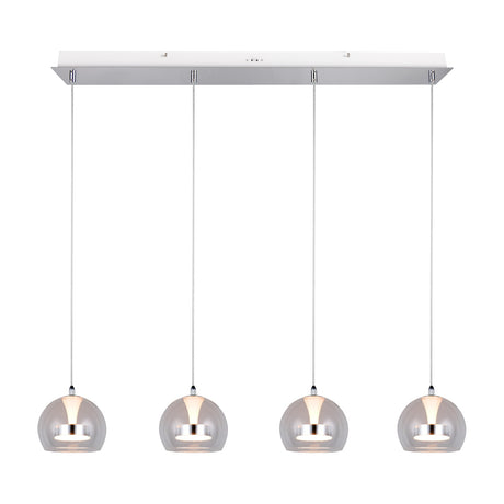 Flynt 4 Light LED Globe Chandelier – Chrome