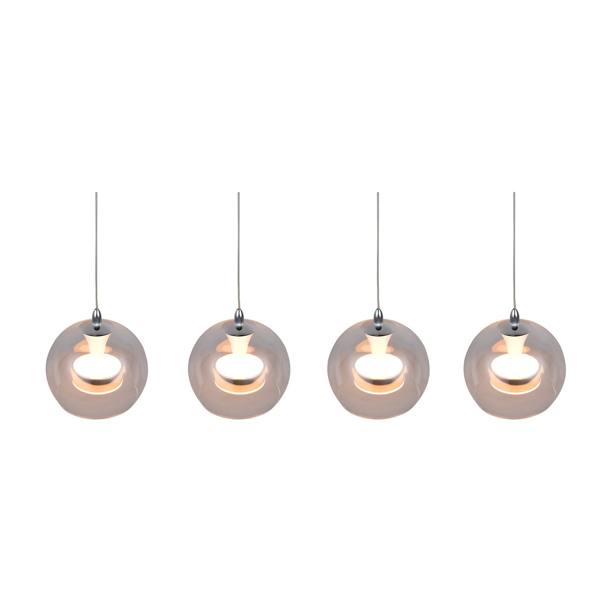 Flynt 4 Light LED Globe Chandelier – Chrome