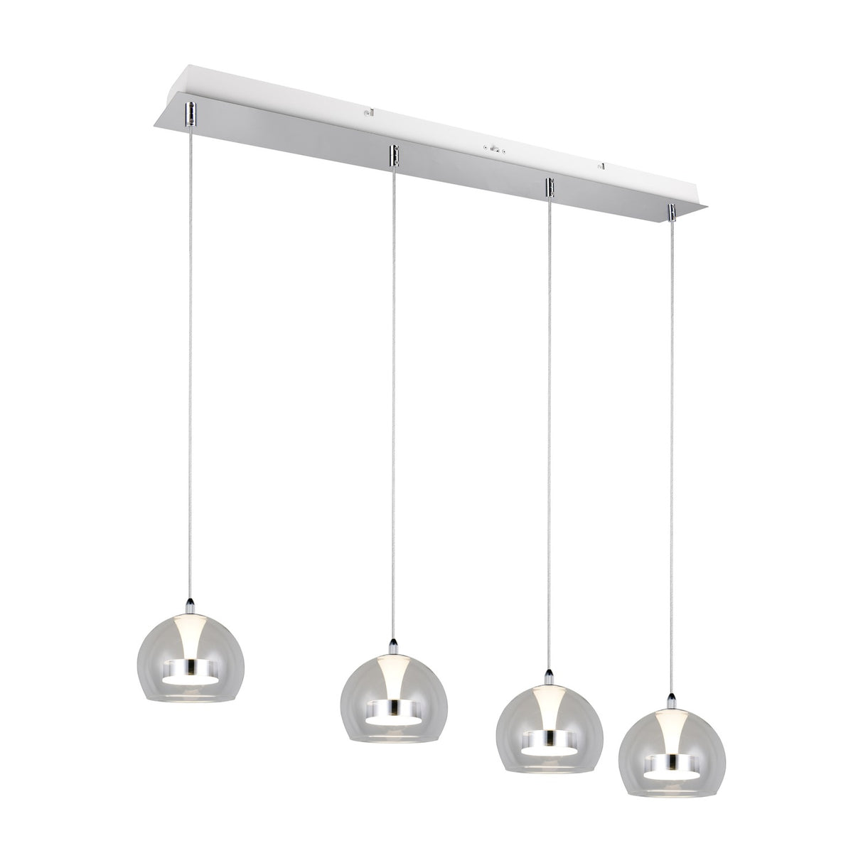 Flynt 4 Light LED Globe Chandelier – Chrome