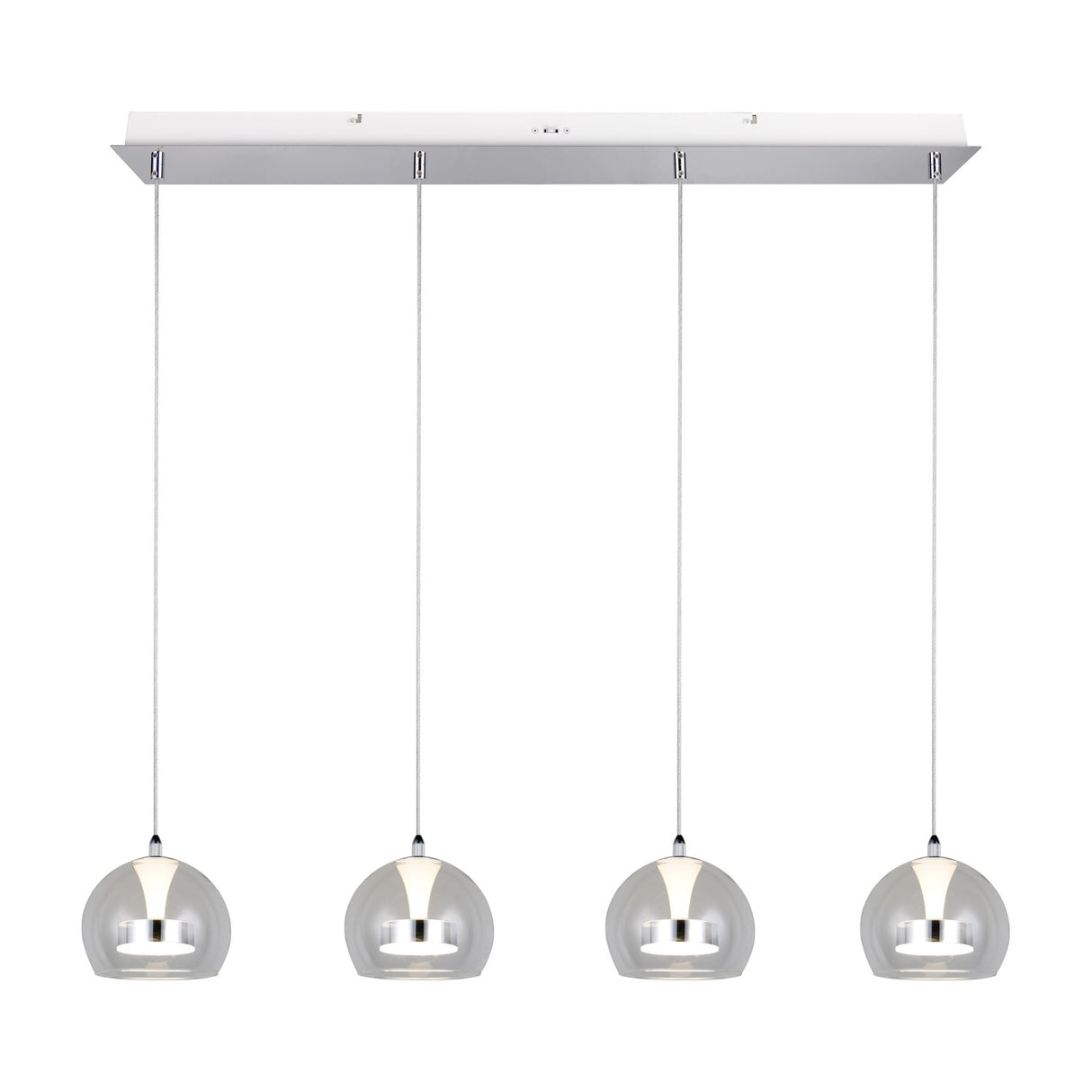Flynt 4 Light LED Globe Chandelier – Chrome