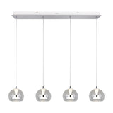 Flynt 4 Light LED Globe Chandelier – Chrome