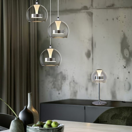 Flynt 3 Light LED Globe Chandelier – Chrome