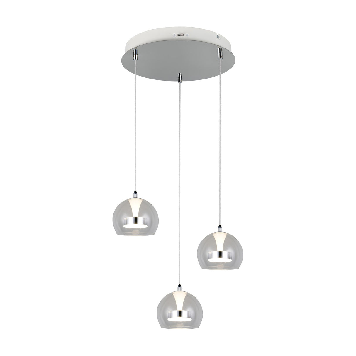Flynt 3 Light LED Globe Chandelier – Chrome