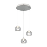 Flynt 3 Light LED Globe Chandelier – Chrome