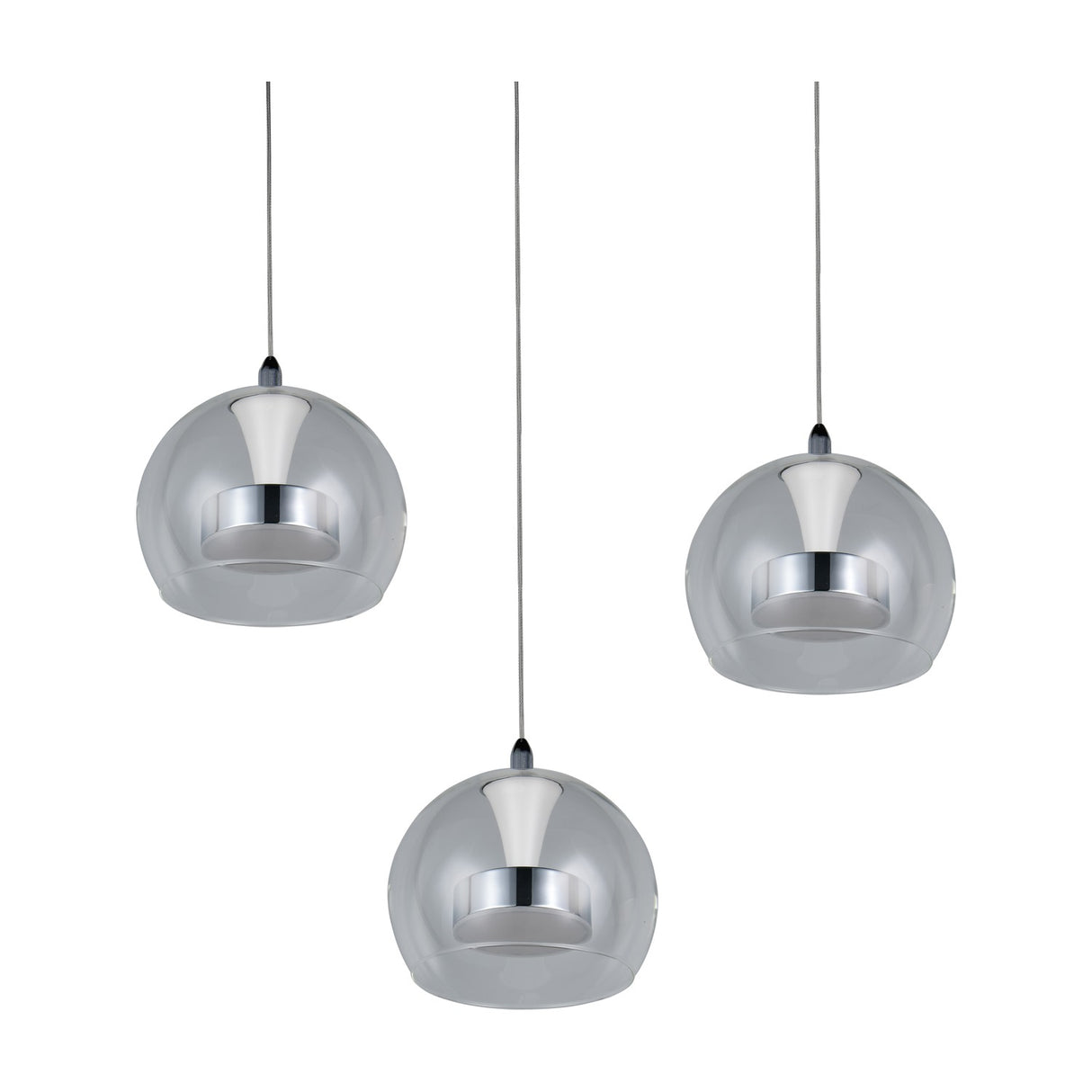 Flynt 3 Light LED Globe Chandelier – Chrome