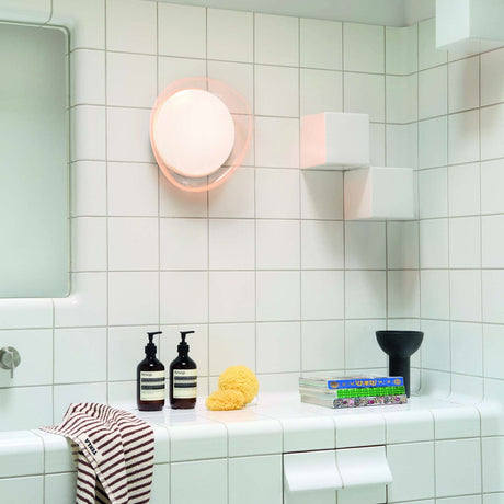Squish Ceiling Light 344mm - Clear & Opal in situ