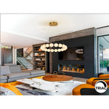 Roxan Dimmable LED Circular Suspension Light 30W 3000K - Brushed Gold