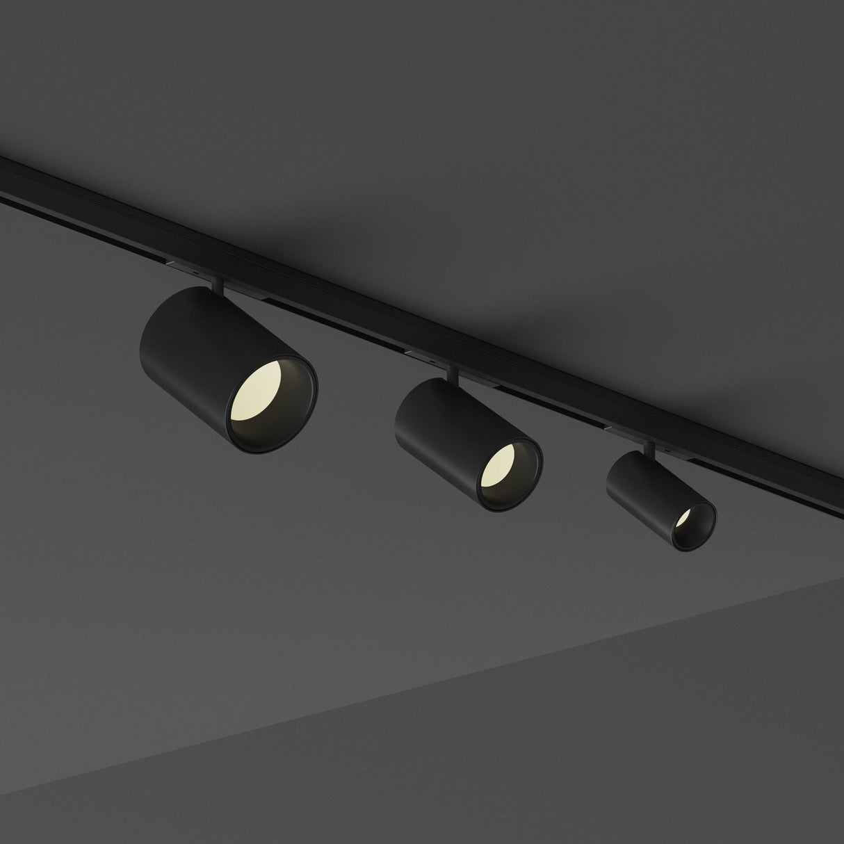 Deva Track Spotlight 8W 30 Degree - Black in situ