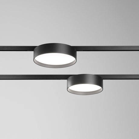 Deva Disc Track Downlight 15W 138mm - Black in situ