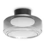 Topico Semi Flush Ceiling Light 250mm - Black & Smoke Glass