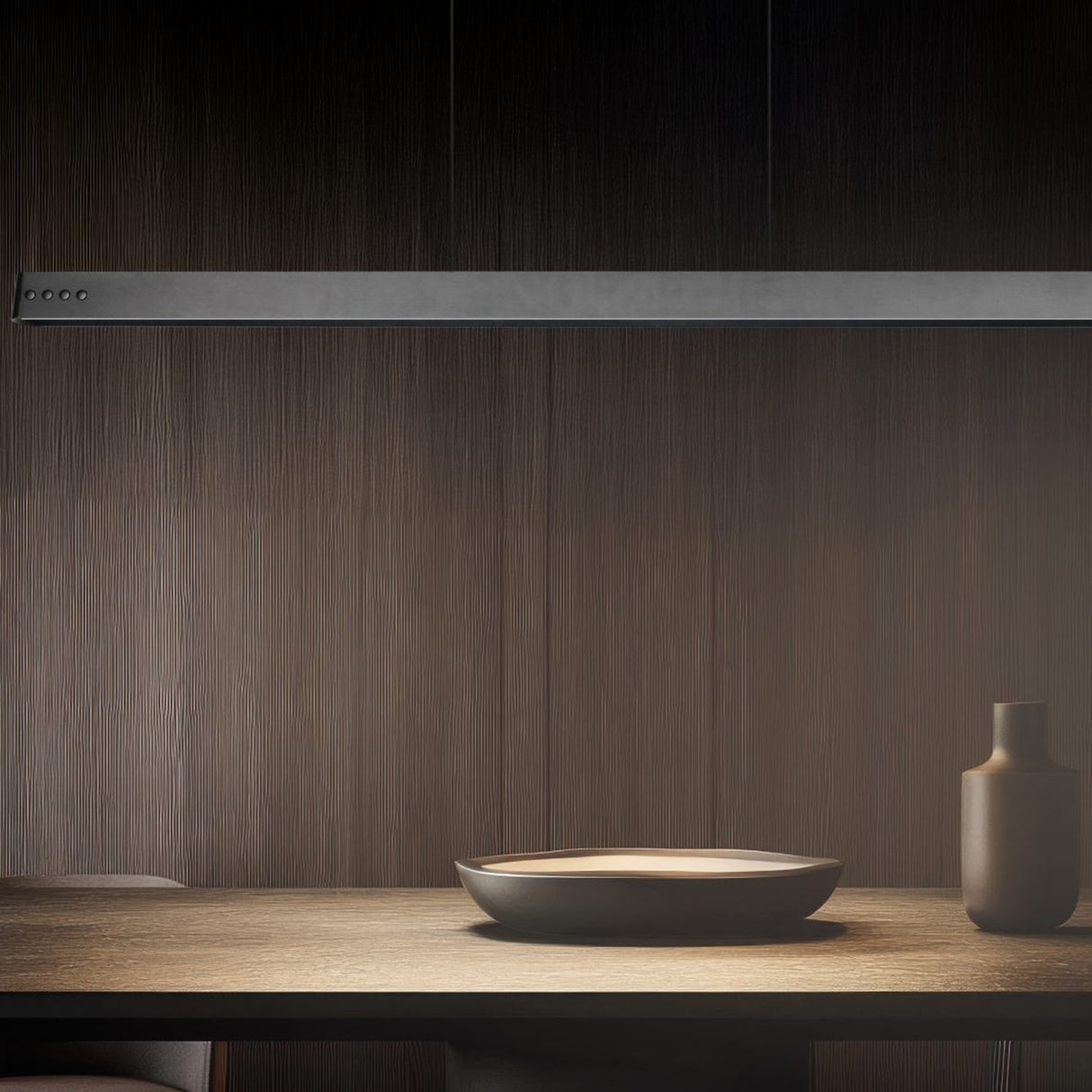 Donegal LED Up Down Linear Pendant – Matt Black