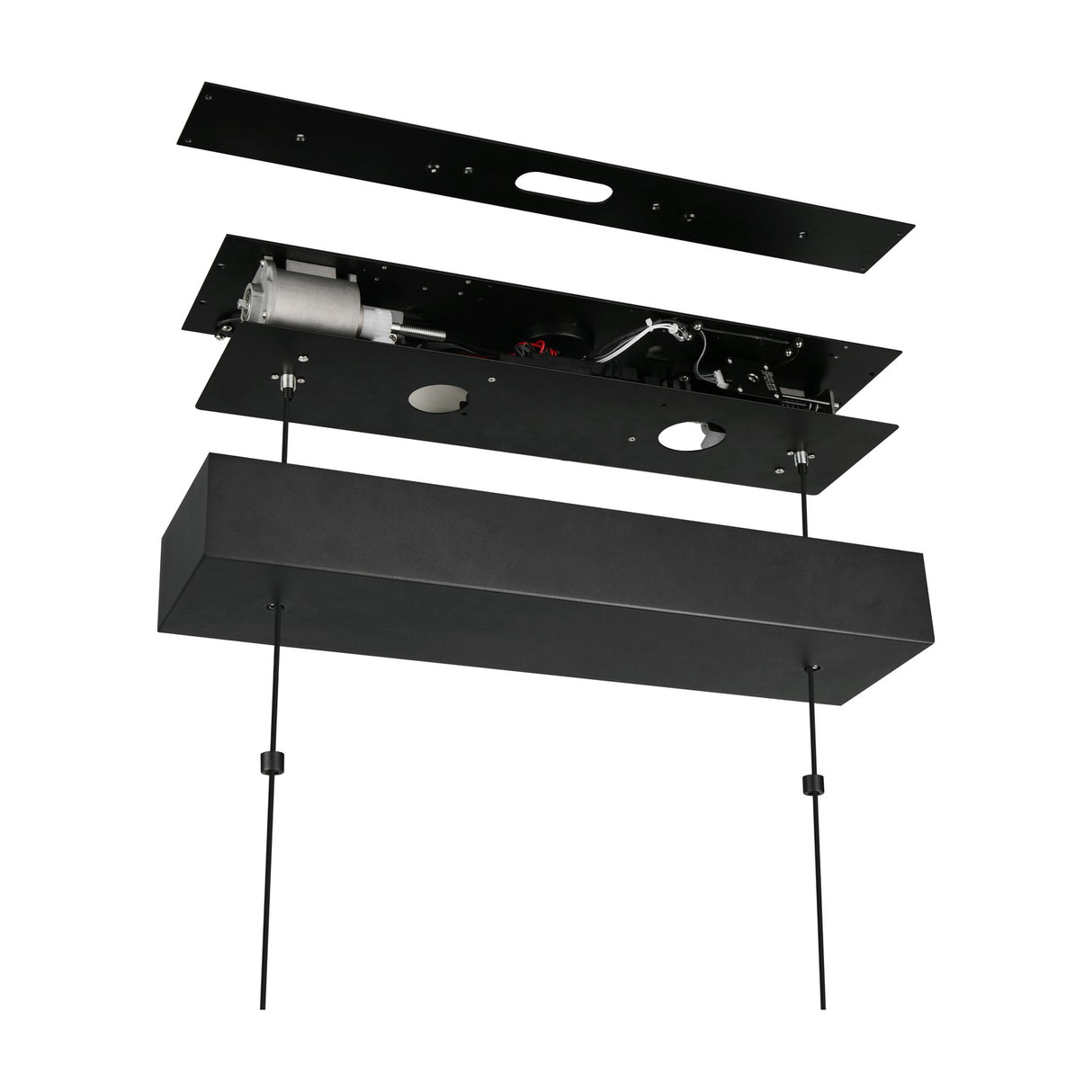 Donegal LED Up Down Linear Pendant – Matt Black