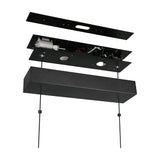 Donegal LED Up Down Linear Pendant – Matt Black