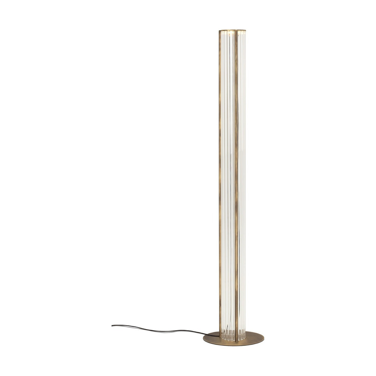 Kalvenne LED Glass Floor Lamp - Satin Bronze