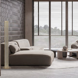 Kalvenne LED Glass Floor Lamp - Satin Bronze