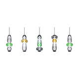 Minerva 5 Light LED Glass 100cm Chandelier – Multicoloured