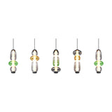 Minerva 5 Light LED Glass 100cm Chandelier – Multicoloured