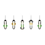 Minerva 5 Light LED Glass 100cm Chandelier – Multicoloured