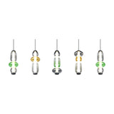 Minerva 5 Light LED Glass 100cm Chandelier – Multicoloured
