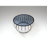 Ciros Large Stainless Steel & Glass Coffee Table - Smoked Black