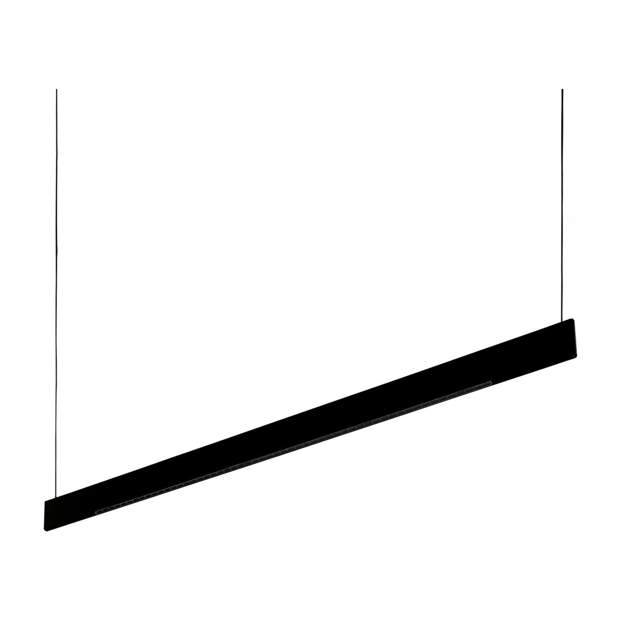 Steel Linear Pendant Light Adjustable Accent - Black