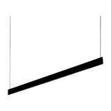 Steel Linear Pendant Light Adjustable Accent - Black