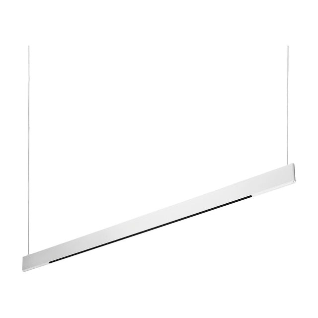 Steel Linear Pendant Light Adjustable Accent - White