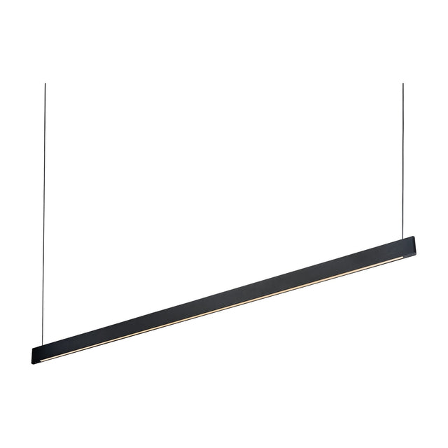 Steel Linear Pendant Light Adjustable Wide - Black