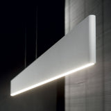 Steel Linear Pendant Light Adjustable Wide - White in situ