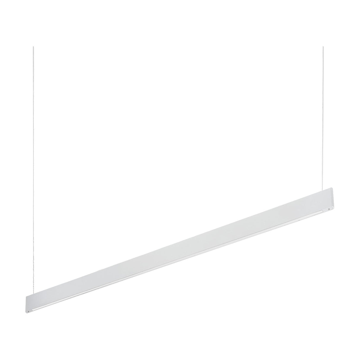 Steel Linear Pendant Light Adjustable Wide - White