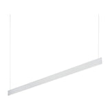 Steel Linear Pendant Light Adjustable Wide - White