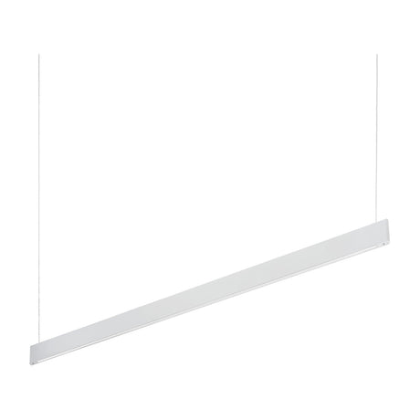 Steel Linear Pendant Light Adjustable Wide - White