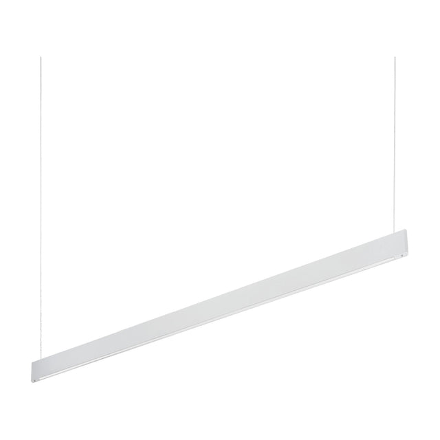 Steel Linear Pendant Light Adjustable Wide - White