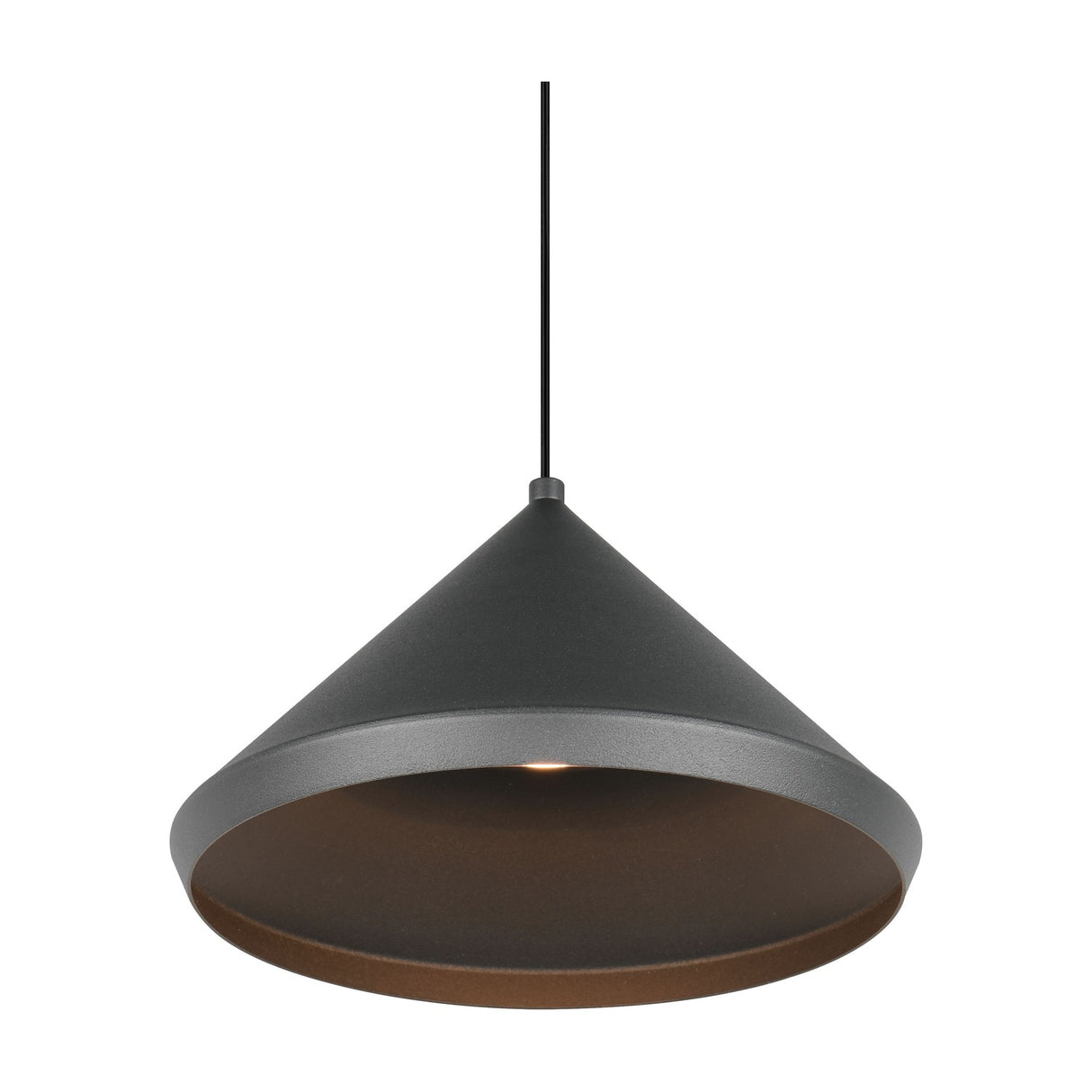 Laguna LED Cone 18cm Pendant – Matt Black
