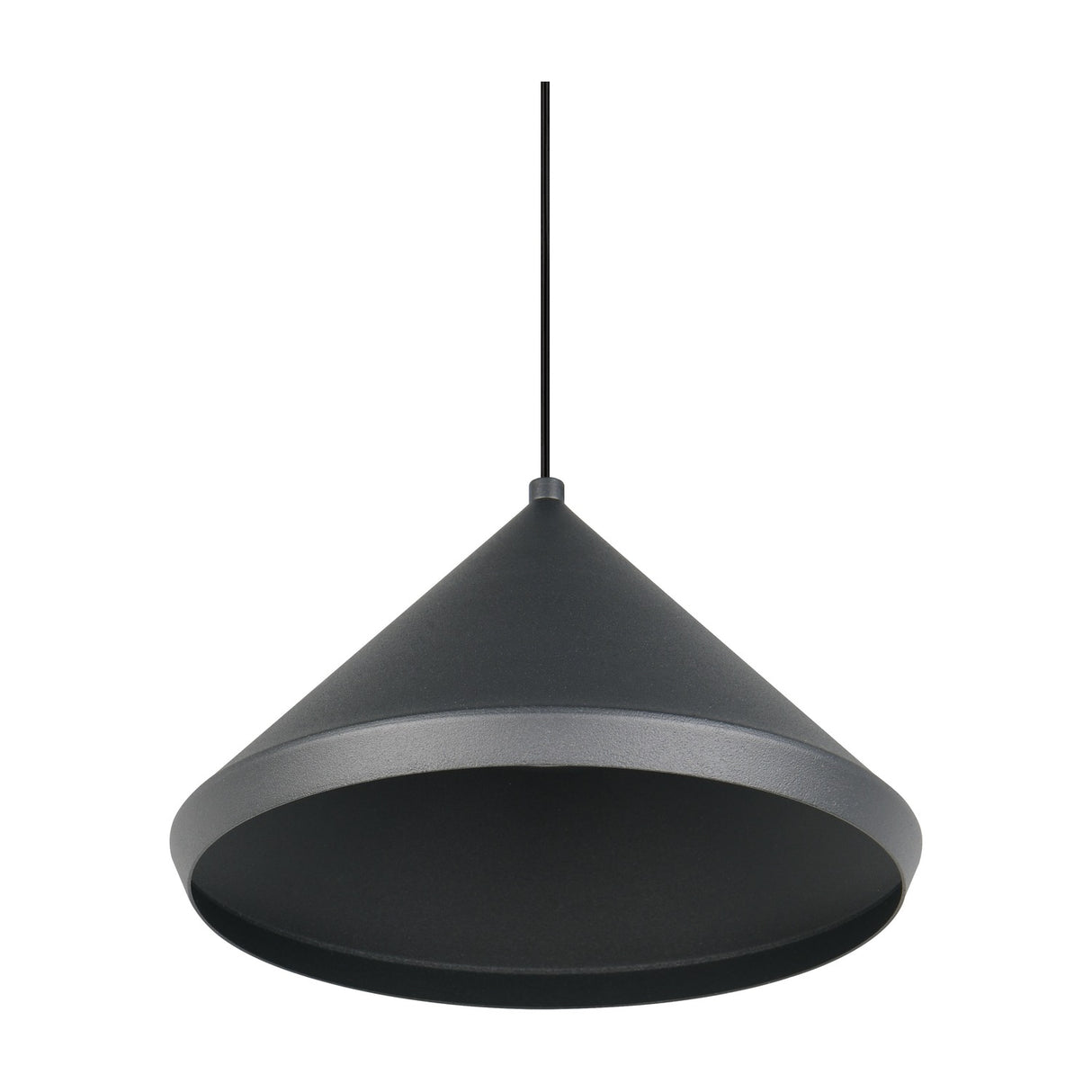 Laguna LED Cone 18cm Pendant – Matt Black
