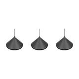 Laguna 3 Light LED Cone Chandelier – Matt Black