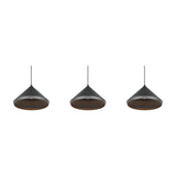 Laguna 3 Light LED Cone Chandelier – Matt Black