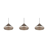 Laguna 3 Light LED Cone Chandelier – Coffee