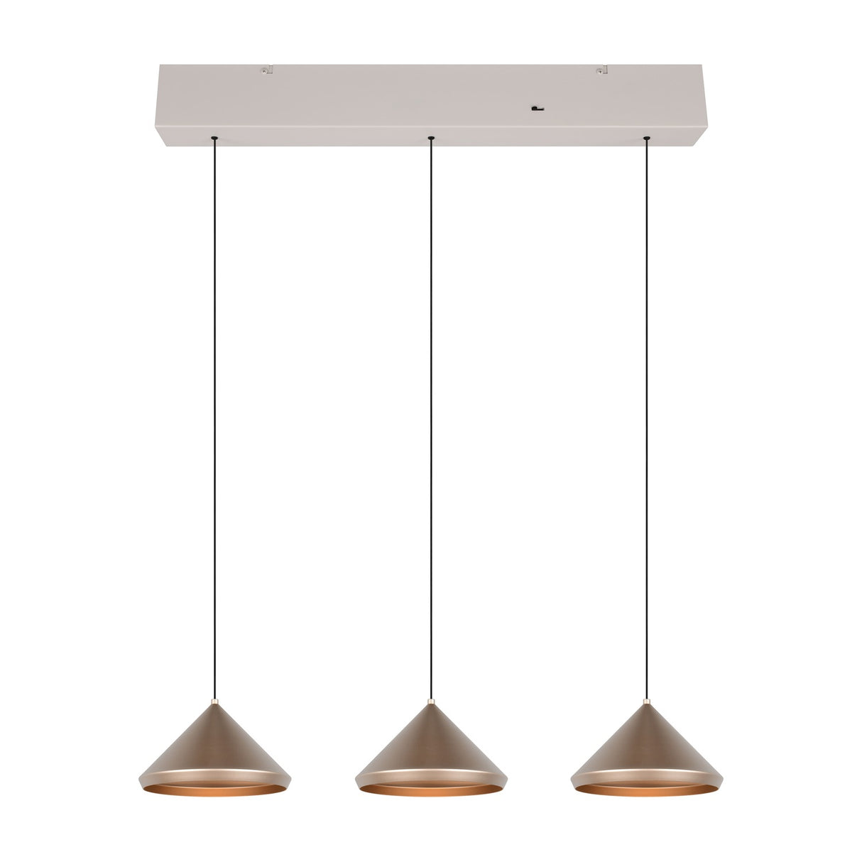 Laguna 3 Light LED Cone Chandelier – Coffee