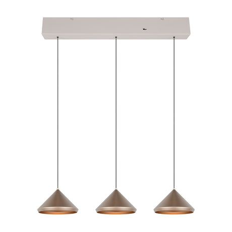 Laguna 3 Light LED Cone Chandelier – Coffee
