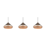 Laguna 3 Light LED Cone Chandelier – Coffee