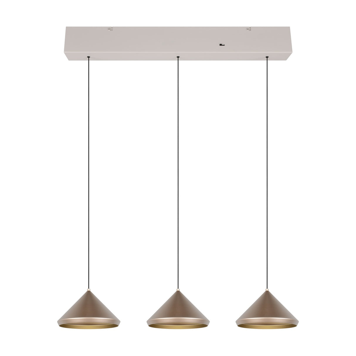 Laguna 3 Light LED Cone Chandelier – Coffee